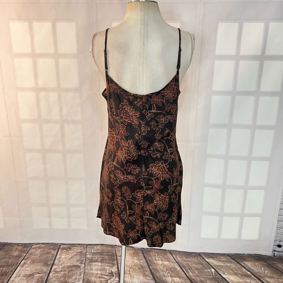 Peruvian connection brown mini floral attached wrap sundress size medium - Picture 6 of 11
